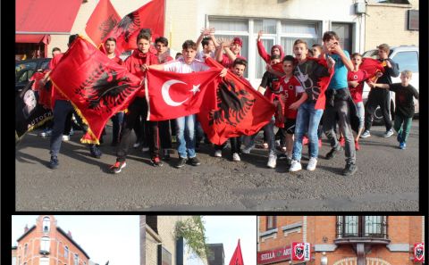 BELÇİKA'DA TÜRKLERDEN SONRA EN ÇILGIN TARAFTAR ARNAVUTLAR OLDU 