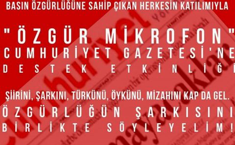 BUGÜN CUMHURİYET GAZETESİ İLE BRÜKSELâ€™DE â€œÖZGÜR MİKROFONâ€ DAYANIŞMASI