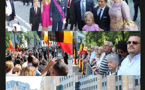 Belçika Kraliyet ailesi Ayin sonrası halk ile buluştu