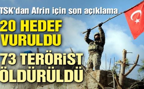 Zeytin Dalı Harekatında 9. Gün: TSKâ€™dan Afrin için son dakika açıklaması