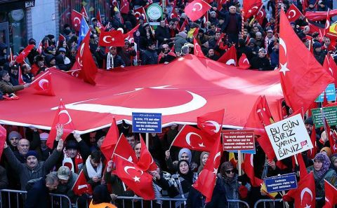Brüksel'de Zeytin Dalı Harekatı'na destek mitingi