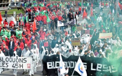 Belçika'da İşçi Sendikaları Grevi 