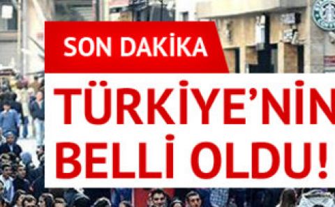 Türkiye'nin nüfusu açıklandı! 