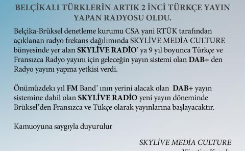 BELÇİKALI TÜRKLERİN İKİNCİ RADYOSU DA CSA'DAN ONAY ALDI