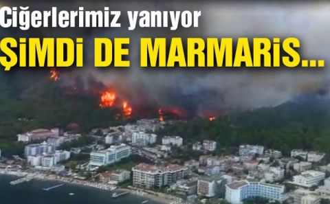 Bir orman yangını da Marmarisâ€™te