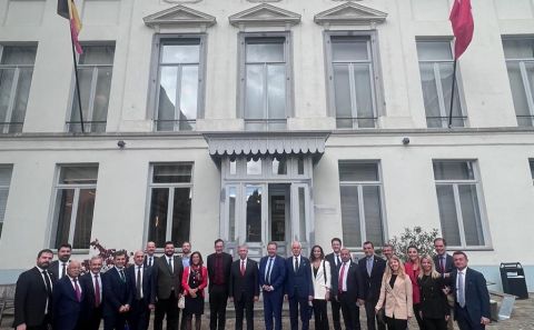 ~Ankara BB Başkanı Mansur Yavaş heyetiyle birlikte Brükselâ€™de...