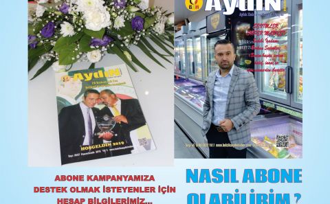 BELÇİKA AYDIN HABER DERGİMİZE 'ABONE OLUN' AVRUPA'NIN BAŞKENTİNDE GÜZEL TÜRKÇEMİZİ YAŞATALIM