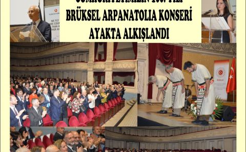 Türkiye Cumhuriyeti'nin 100. yılı kapsamında Brüksel'de düzenlenen 'Arpanatolia' konseri coşkuyla alkışlandı
