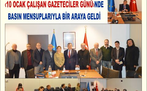 AB NEZDİNDE DAİMİ TEMSİLCİ BÜYÜKELÇİ FARUK KAYMAKÇI '10 OCAK ÇALIŞAN GAZETECİLER GÜNÜ'NDE BASIN MENSUPLARIYLA BİR ARAYA GELDİ