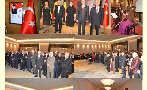 CUMHURİYETİMİZİN KURULUŞU›NUN 101. YILI  T.C.  BRÜKSEL BÜYÜKELÇİLİĞİ HİMAYESİNDE GÖRKEMLİ BİR RESEPSİYONLA KUTLANDI…